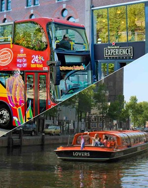 Hop on Hop off bus + Rondvaart Amsterdam